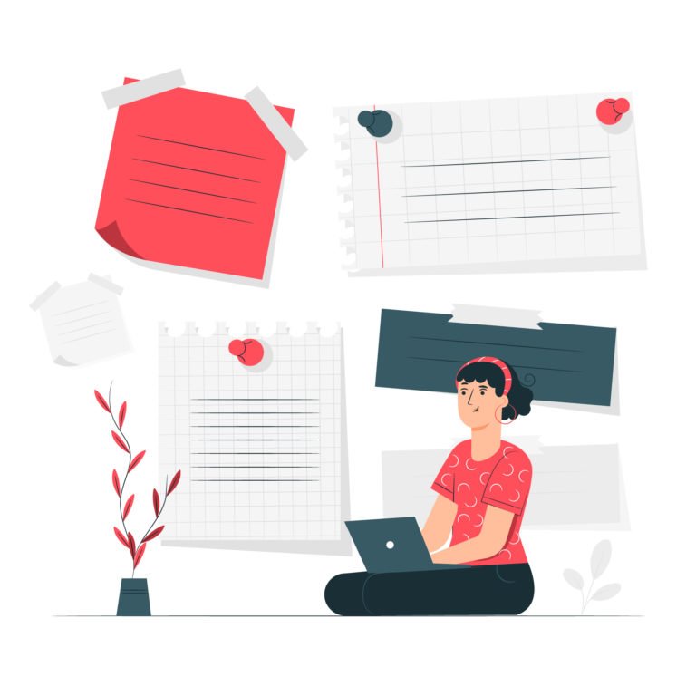 content writer working